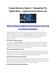 Crypto Recovery Experts - cryptorecoverysystem