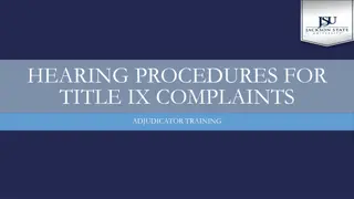 Title IX Adjudicator Training