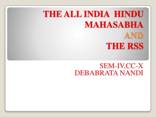 The All India Hindu Mahasabha: History and Impact