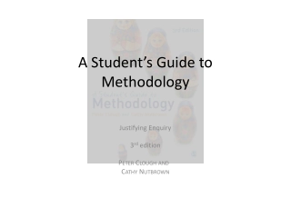 A Student’s Guide to Methodology