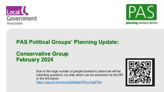 PAS Political Groups’ Planning Update