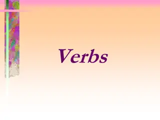 Verbs: Parts, Functions, and Classification