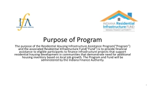 Residential Housing Infrastructure Assistance Program
