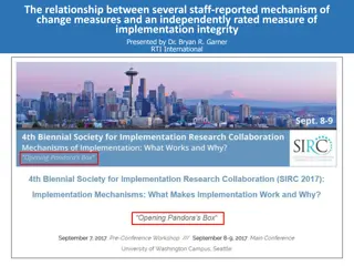 The Relationship Between Staff-Reported Mechanisms of Change and Implementation Integrity