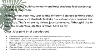 Engaging Virtual Classroom Jobs to Foster Student Ownership