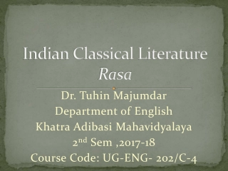 Indian Classical Literature Rasa
