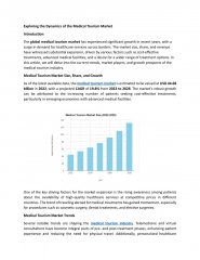 Medical Tourism Market Outlook