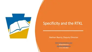 Specificity and Compliance with RTKL