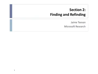 The Complex Process of Finding and Refinding Information Online