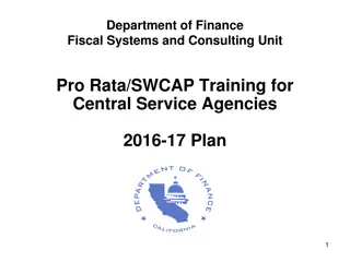 Central Service Agencies Cost Allocation Training Plan