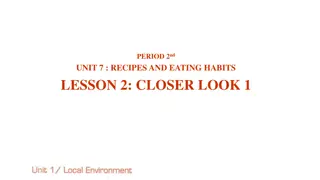 Recipes, Cooking Verbs, and Food Preparation in Unit 7 Lesson 2