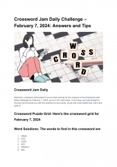 Crossword Jam Daily Challenge – February 7, 2024 Answers and Tips