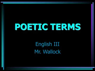 Poetic Terms in English Literature