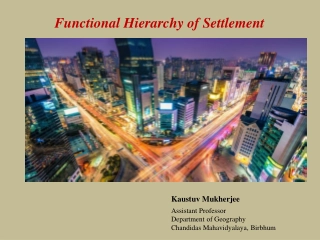 Functional Hierarchy of Settlement