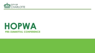 HOPWA: Pre-submittal Conference