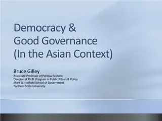 Democracy and Good Governance in Asia