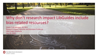 Challenging Bias in Research Impact LibGuides