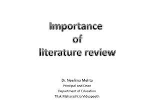 Importance of literature review