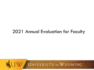2021 Annual Evaluation for Faculty