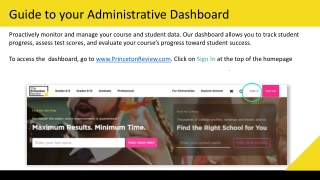 Guide to your Administrative Dashboard