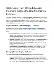 Click, Learn, Pay Online Education Financing Bridges the Gap for Aspiring Learners