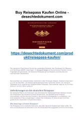 BUY REISEPASS KAUFEN ONLINE - DESECHTEDOKUMENT.COM
