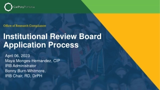 Institutional Review Board Application Process