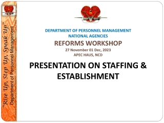 Managing Personnel Emoluments: Importance of Staffing & Establishment Reviews