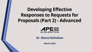 Developing Effective Responses: Advanced Strategies for Proposals