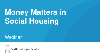 Money Matters in Social Housing