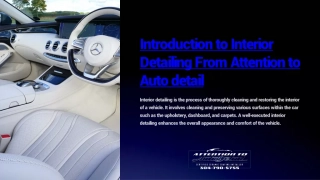 Best Car Interior Detailing Service | Attention to Auto detail