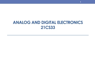 ANALOG AND DIGITAL ELECTRONICS 21CS33
