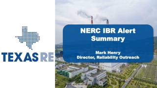 NERC IBR Alert Summary
