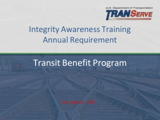 Integrity Awareness Training Annual Requirement