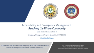 Accessibility and Emergency Management: