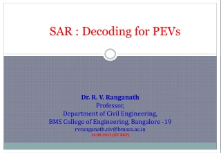 SAR : Decoding for PEVs