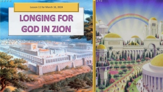 Longing for God in Zion - Exploring the Spiritual Significance