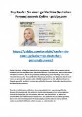 Buy Kaufen Sie einen gefälschten deutschen Personalausweis Online - geldbe