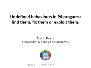 Undefined Behaviours in P4 Programs