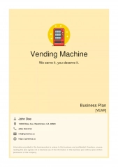 vending machine business plan example
