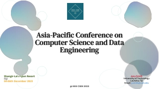 Asia-Pacific Conference on Computer Science and Data Engineering 2023 Overview