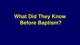Baptism and Belief in the Gospel