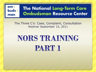 The Three Cs: Case, Complaint, Consultation in Reporting Systems