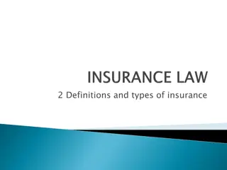 Definitions and Types of Insurance