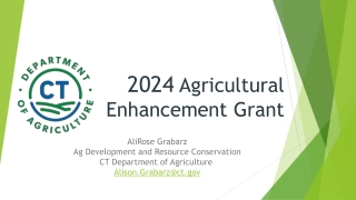 Agricultural Enhancement Grant Program Overview