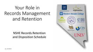 Records Management and Retention in NSHE