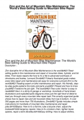 PDF_⚡ Zinn and the Art of Mountain Bike Maintenance: The World's Best-Selling Gu