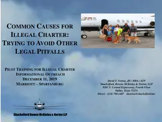 Illegal Charter Operations and Associated Legal Concerns