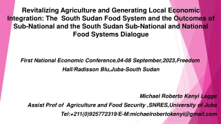Enhancing Agriculture and Economic Integration in South Sudan