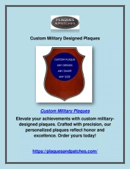 Custom Military Designed Plaques
